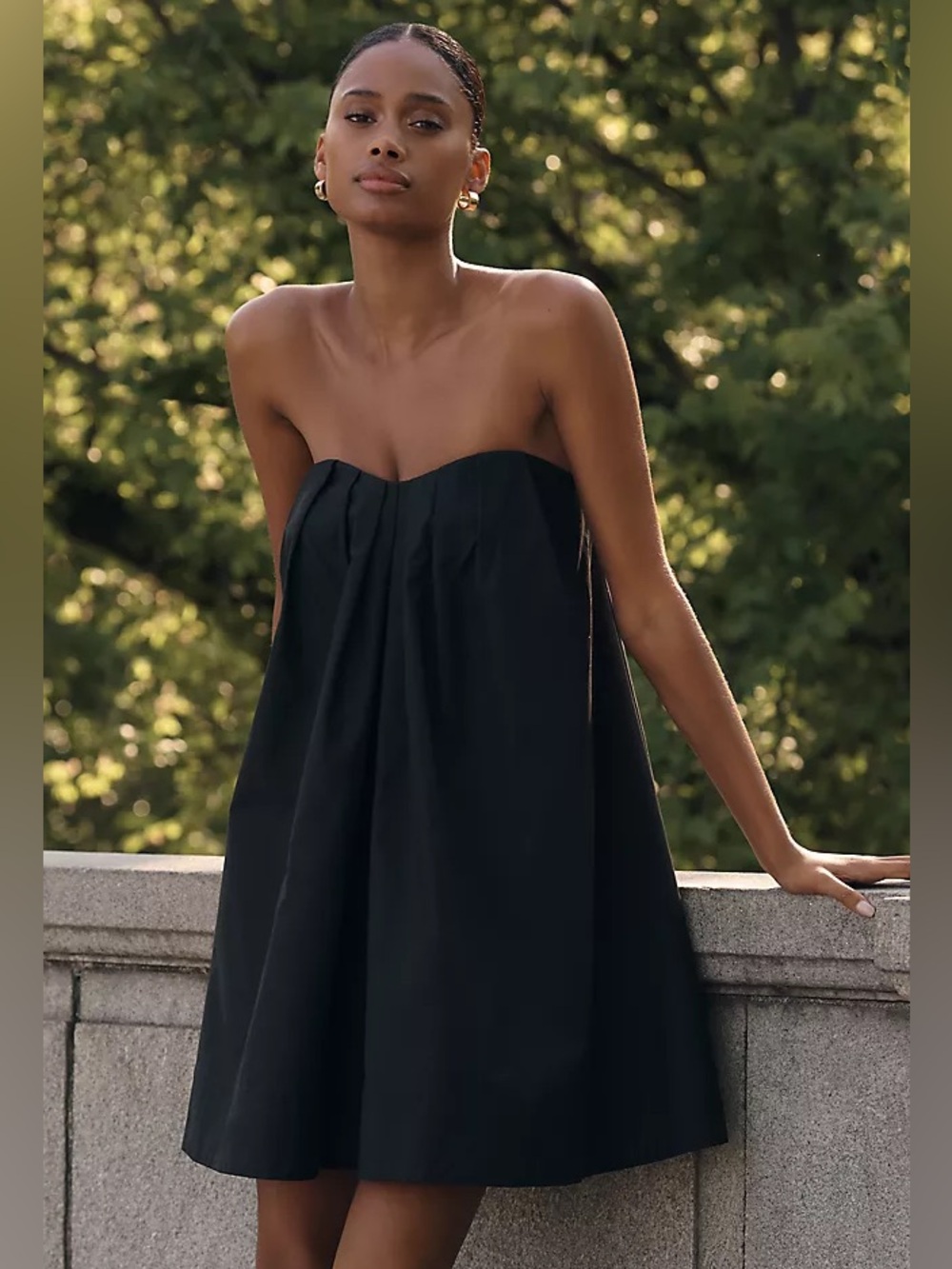 Endless Rose Black Strapless A-Line Mini Dress